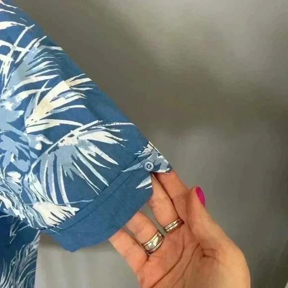 Cubavera Men’s Slim Fit Size M Button Down Short Sleeved Dress Shirt - Picture 2 of 4